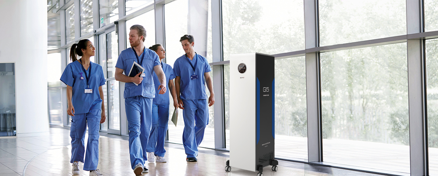 Plasma air disinfection smart control system and hand gesture operation
